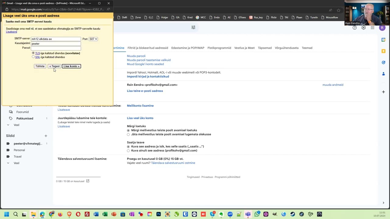 Kuidas ühendada oma Gmailiga teine meiliaadress